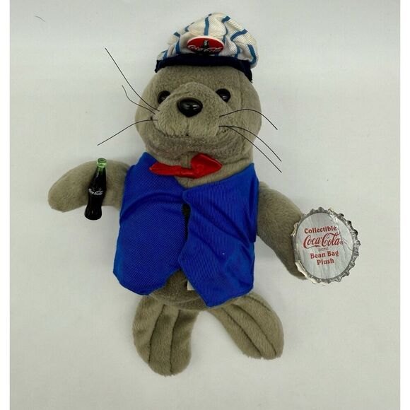 Coca Cola Collectible Bean Bag Plush 1998 Seal in Delivery Outfit Coke New‎ - Picture 1 of 6